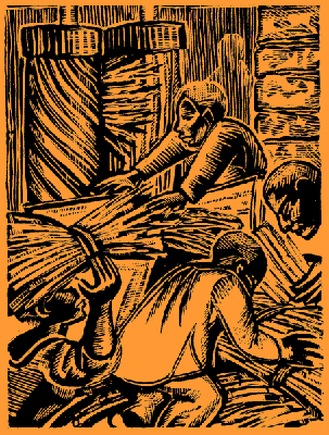 Kwame at the sugar cane crushing machine